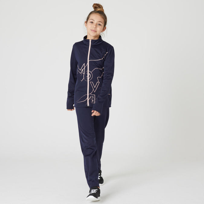 





Girls' Warm Breathable Synthetic Gym Tracksuit Gym'y S500/Print, photo 1 of 5