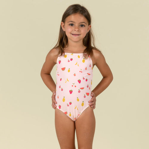 





Baby Girls' One-Piece Swimsuit pink with Fruit print