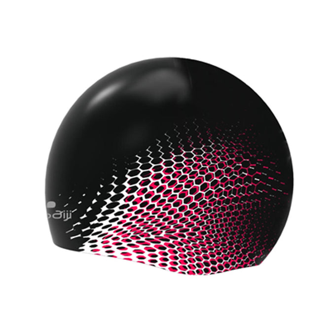





MOULDED SILICONE SWIM CAP 900 - BLACK WHITE RED, photo 1 of 2