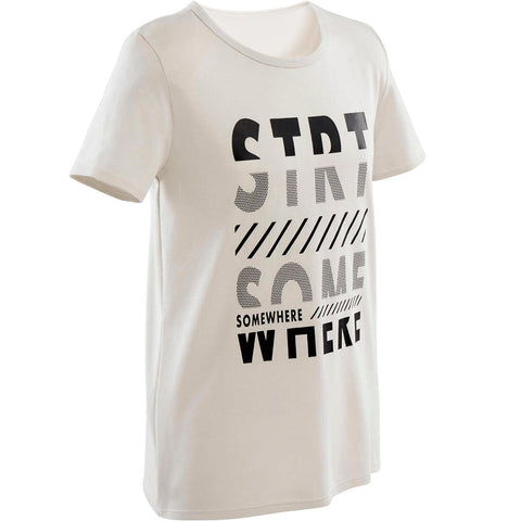 





Boys' Recycled Short-Sleeved Gym T-Shirt 100 - Heathered Print