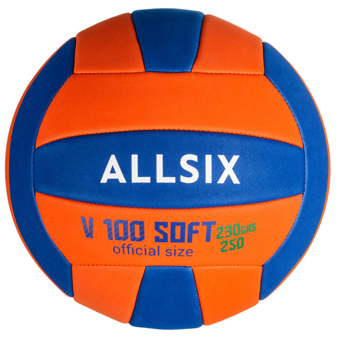 





260-280 g Volleyball for Over-15s V100 Soft - Blue/White, photo 1 of 2