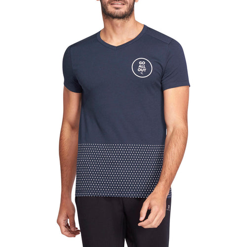 





Slim-Fit Gym & Pilates T-Shirt - Navy Blue Print
