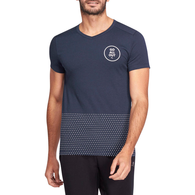 





Slim-Fit Gym & Pilates T-Shirt - Navy Blue Print, photo 1 of 11