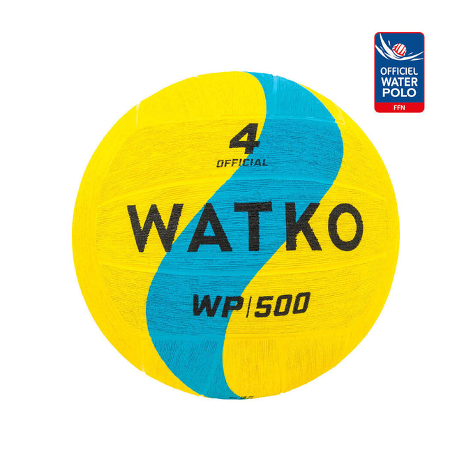 





WATER POLO BALL WP500 OFFICIAL SIZE 4 - YELLOW/BLUE, photo 1 of 4